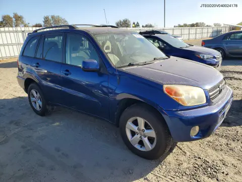 2004 Toyota Rav4 Base VIN JTEGD20V040024178 фото 4
