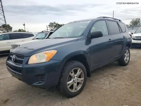 2T3ZF4DV4BW064754 — 2011 Toyota RAV4, Задняя часть, фото до ремонта