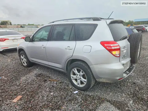 2012 Toyota Rav4 Base VIN 2T3ZF4DV1CW155952 фото 2