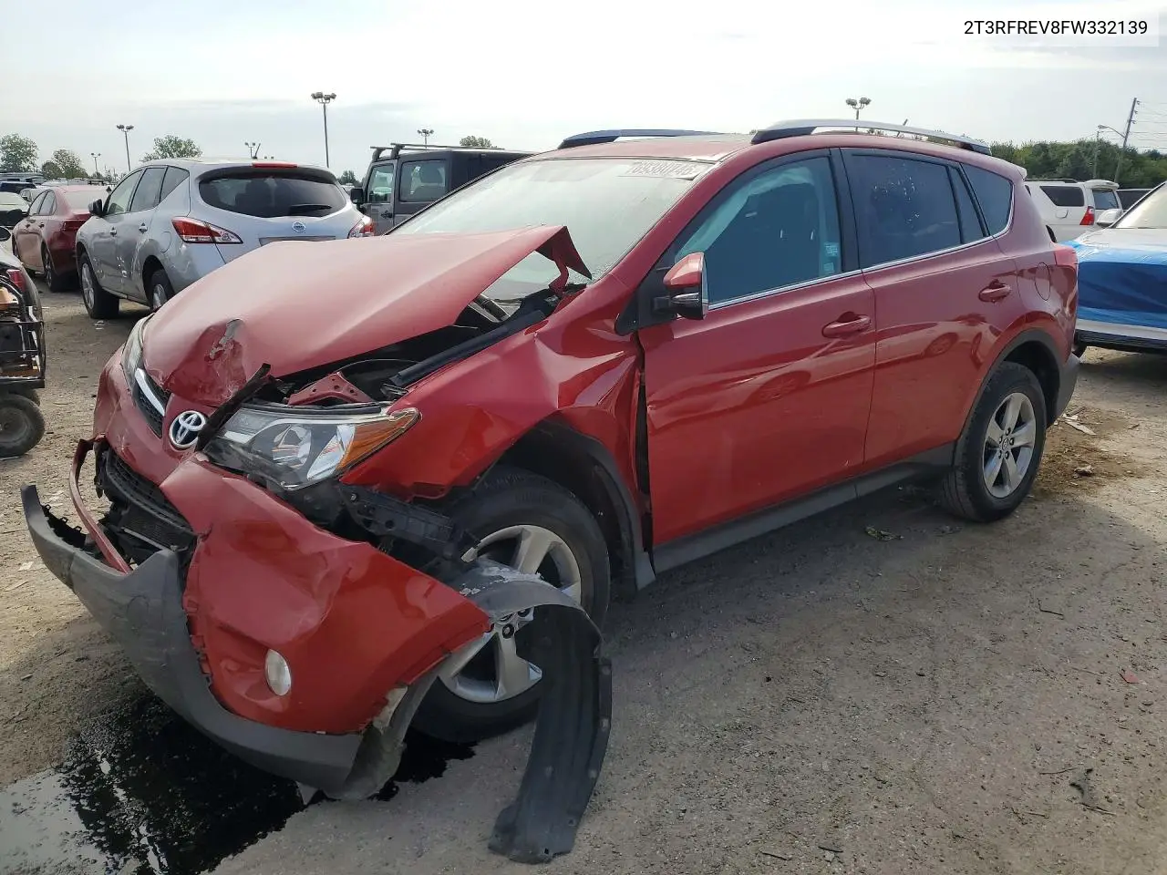 2T3RFREV8FW332139 Toyota RAV4 2015 — повреждение Передняя часть, фото до ремонта