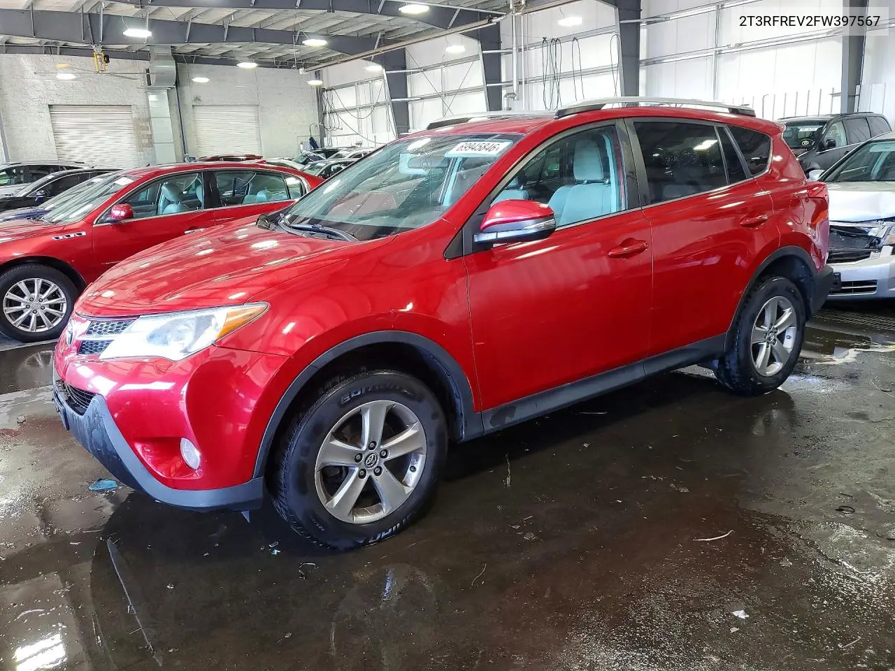 2T3RFREV2FW397567 Toyota RAV4 2015 — повреждение Передняя часть, фото до ремонта