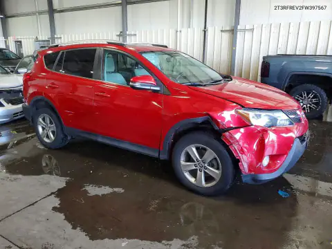 2T3RFREV2FW397567 — 2015 Toyota RAV4, фото 4 с аукциона Copart, Передняя часть