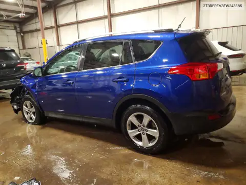 2T3RFREV3FW243885 — 2015 Toyota RAV4, фото 2 с аукциона Copart, Передняя часть