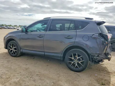 2016 Toyota Rav4 Se VIN 2T3JFREV2GW452436 фото 2