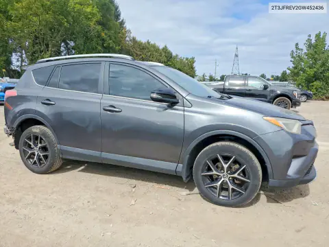 2016 Toyota Rav4 Se VIN 2T3JFREV2GW452436 фото 4