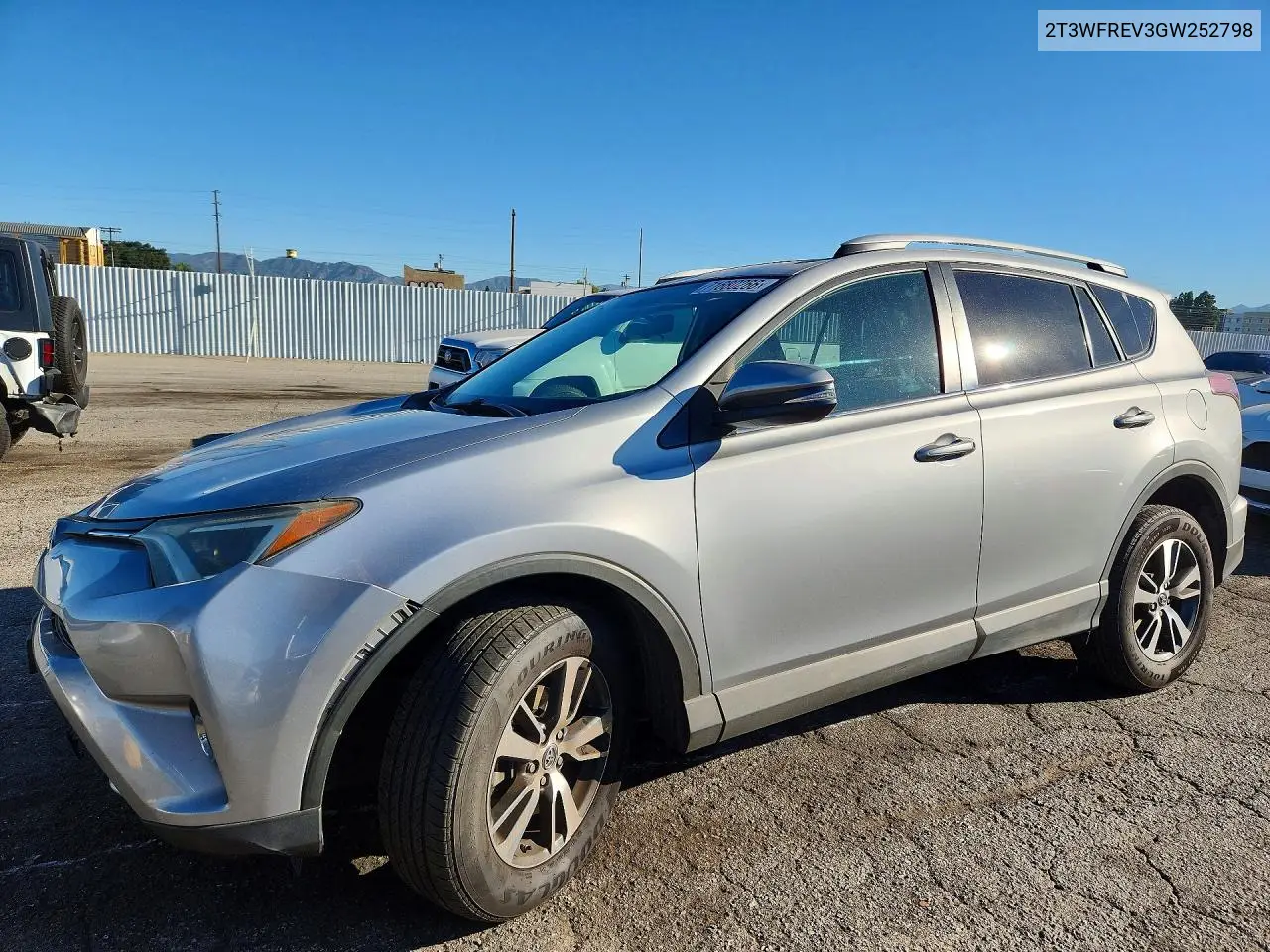 2T3WFREV3GW252798 Toyota RAV4 2016 — повреждение Передняя часть, фото до ремонта