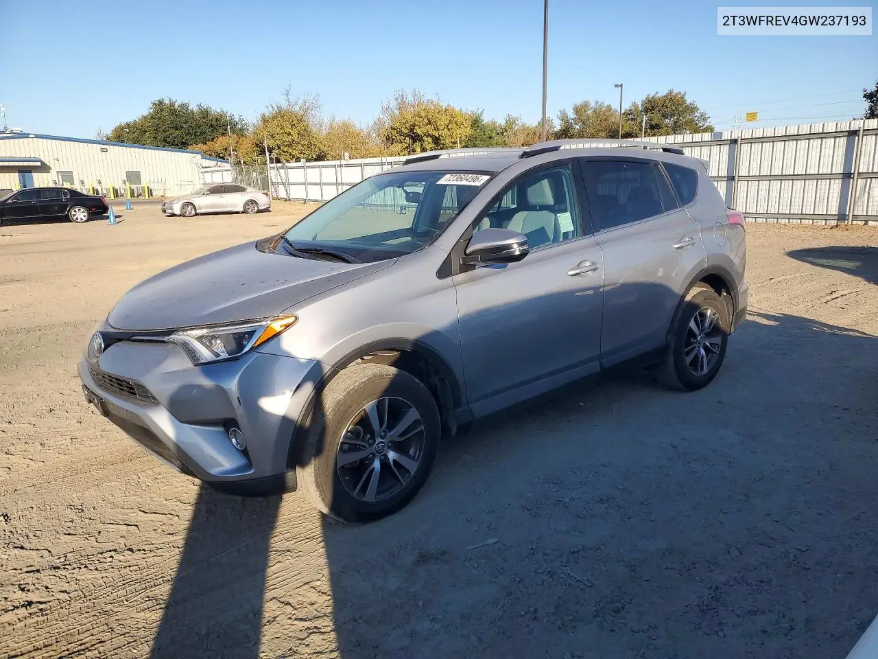 2016 Toyota Rav4 Xle VIN 2T3WFREV4GW237193 фото 1