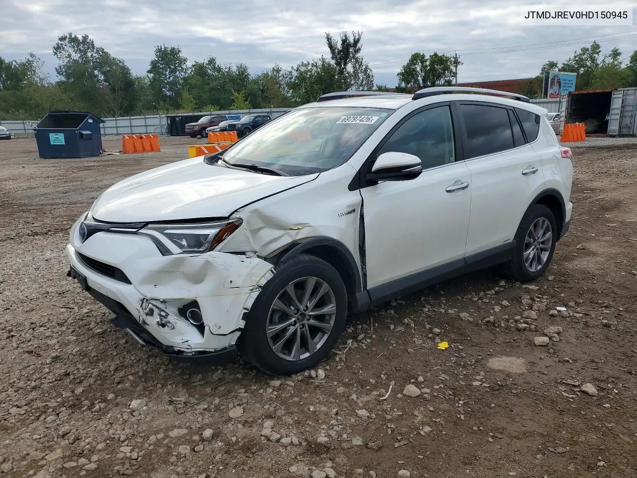 2017 Toyota Rav4 Hv Limited VIN JTMDJREV0HD150945 фото 1
