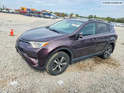 2T3RFREV2HW689108 — 2017 Toyota RAV4, Задняя часть, фото до ремонта