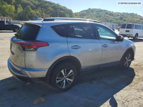 2T3RFREV3HW684189 — 2017 Toyota RAV4, фото 3 с аукциона Copart 22.10.2026, Передняя часть