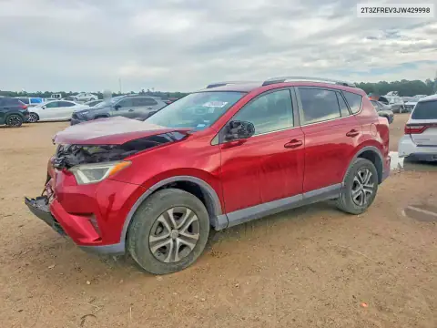 2T3ZFREV3JW429998 — 2018 Toyota RAV4, Передняя часть, фото до ремонта