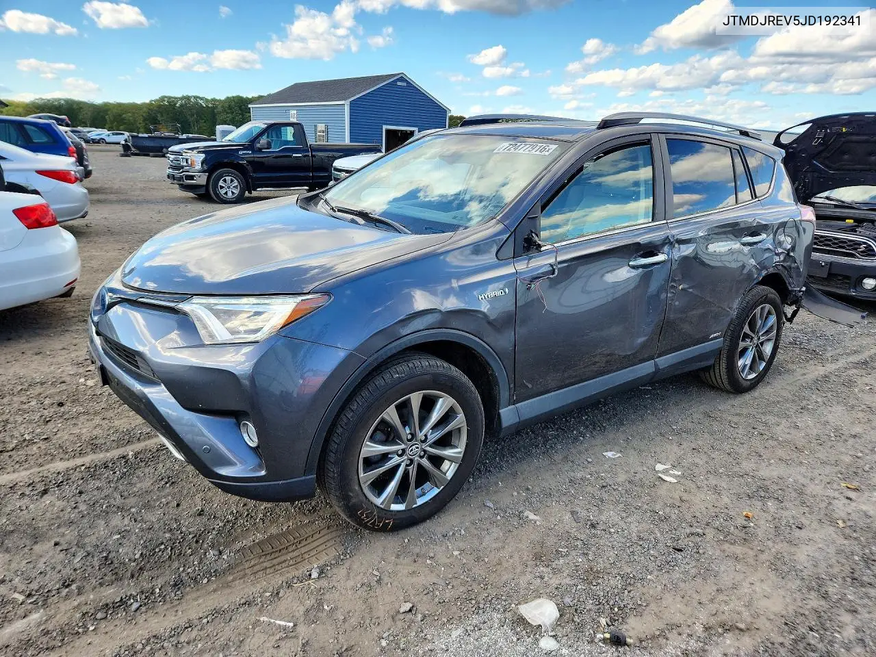 2018 Toyota Rav4 Hv Limited VIN JTMDJREV5JD192341 фото 1