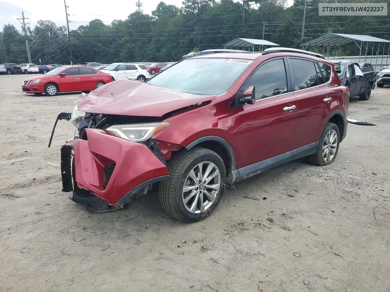 2018 Toyota Rav4 Limited VIN 2T3YFREV8JW423237 фото 1
