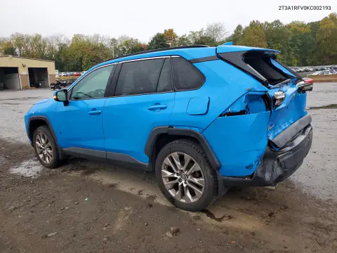 2019 Toyota Rav 4 VIN 2T3A1RFV0KC002193 фото 2