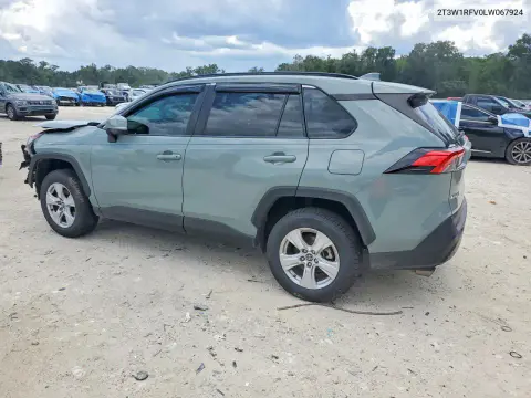 2020 Toyota Rav4 Xle VIN 2T3W1RFV0LW067924 фото 2
