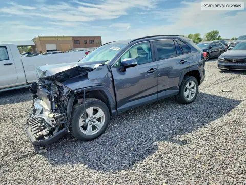 2T3P1RFV8LC129589 — 2020 Toyota RAV4, Передняя часть, фото до ремонта