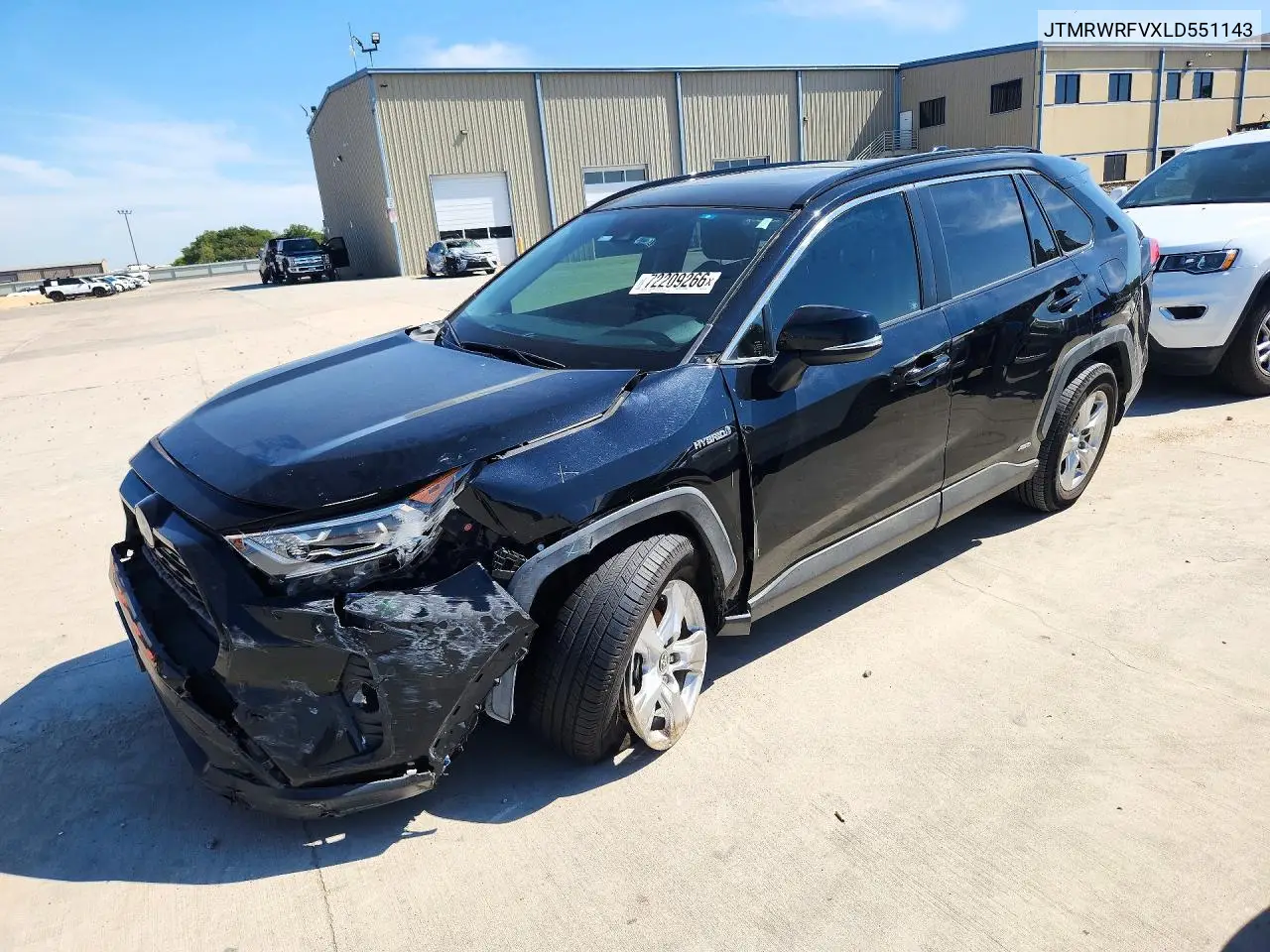 2020 Toyota Rav4 Hybrid Xle VIN JTMRWRFVXLD551143 фото 1