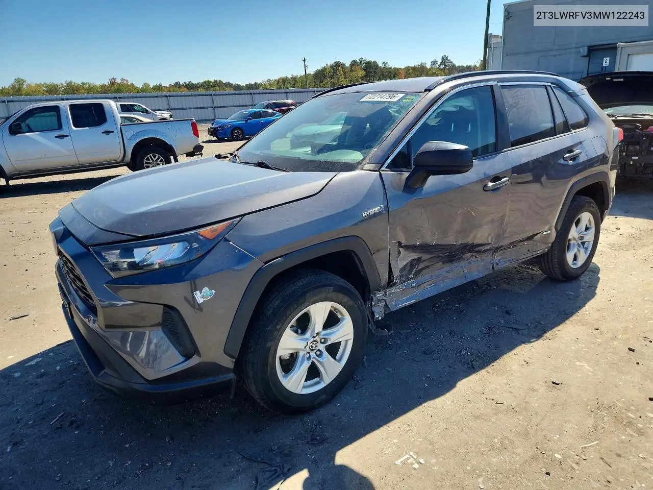 2T3LWRFV3MW122243 Toyota RAV4 2021 — повреждение Сторона, фото до ремонта