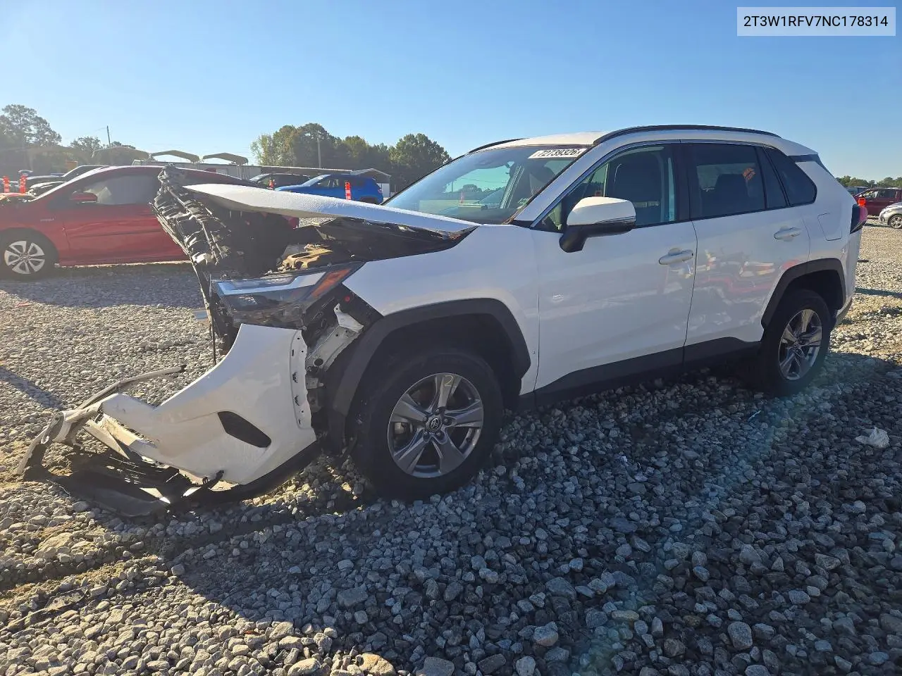 2T3W1RFV7NC178314 Toyota RAV4 2022 — повреждение Передняя часть, фото до ремонта
