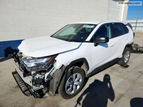 2T3H1RFV8SC316091 — 2025 Toyota RAV4, Передняя часть, фото до ремонта