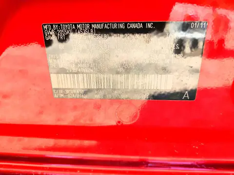 2011 TOYOTA RAV4 VIN 2T3BF4DVXBW117958 фото 13