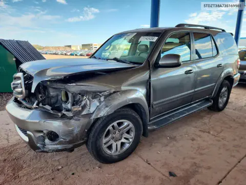 5TDZT38A73S169981 — 2003 Toyota Sequoia, Передняя часть, фото до ремонта