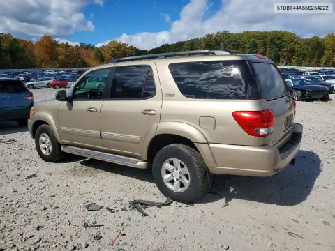 2005 Toyota Sequoia Sr5 VIN 5TDBT44A55S254222 фото 2