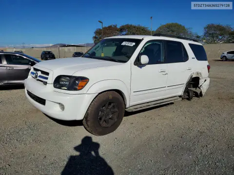 5TDZT34A36S279128 — 2006 Toyota Sequoia, Задняя часть, фото до ремонта