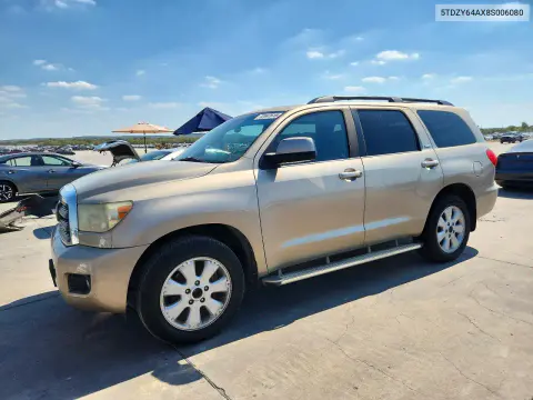 5TDZY64AX8S006080 — 2008 Toyota Sequoia, Сторона, фото до ремонта