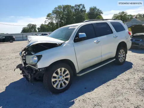 5TDDW5G14DS091076 — 2013 Toyota Sequoia, Передняя часть, фото до ремонта