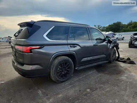2024 Toyota Sequoia Sr5 VIN 7SVAAABA4RX027645 фото 3