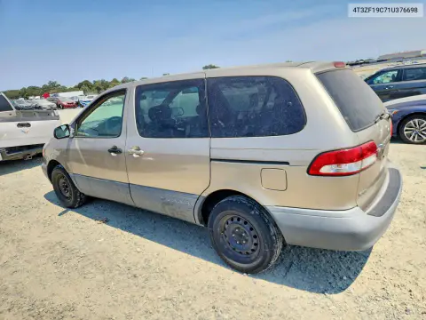 2001 Toyota Sienna Ce VIN 4T3ZF19C71U376698 фото 2