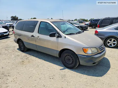 2001 Toyota Sienna Ce VIN 4T3ZF19C71U376698 фото 4