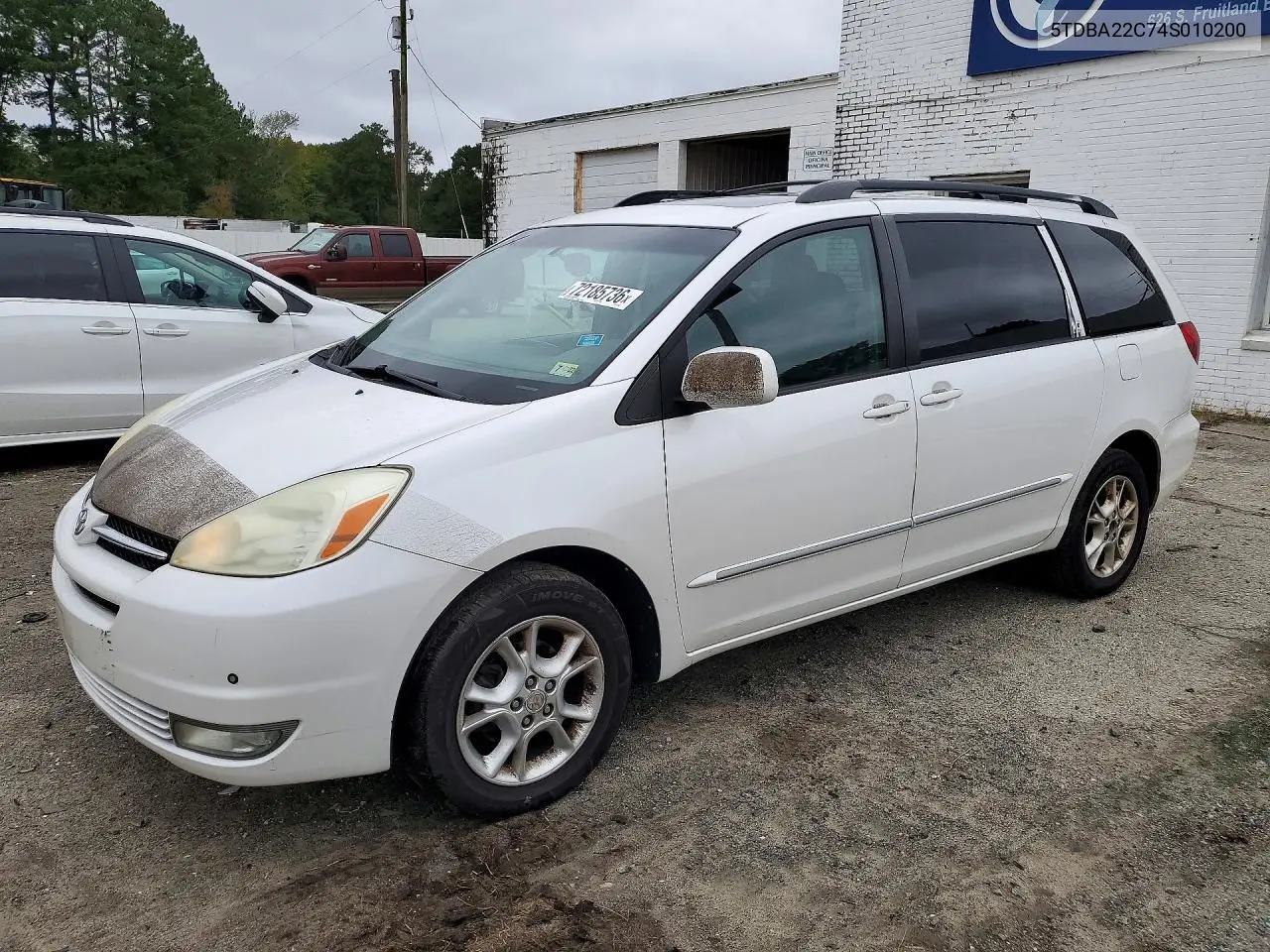 2004 Toyota Sienna Xle Limited 7 Passenger VIN 5TDBA22C74S010200 фото 1