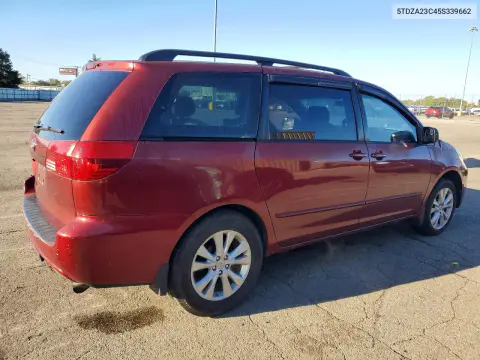 2005 Toyota Sienna Le 7 Passenger VIN 5TDZA23C45S339662 фото 3