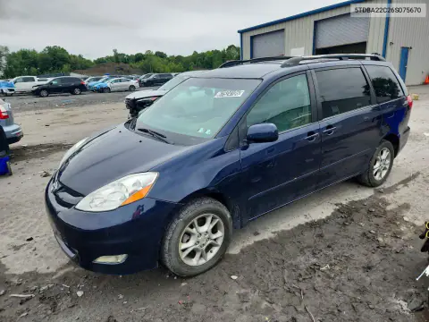 5TDBA22C26S075670 — 2006 Toyota Sienna, Мелкие вмятины и царапины, фото до ремонта