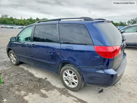 2006 Toyota Sienna Xle 7 Passenger VIN 5TDBA22C26S075670 фото 2