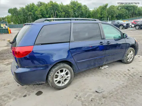 2006 Toyota Sienna Xle 7 Passenger VIN 5TDBA22C26S075670 фото 3