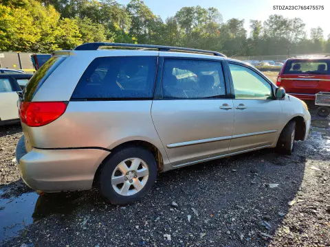 2006 Toyota Sienna Le 7 Passenger VIN 5TDZA23C76S475575 фото 3