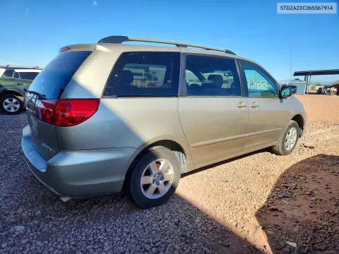 2006 Toyota Sienna Ce VIN 5TDZA23C36S567914 фото 3