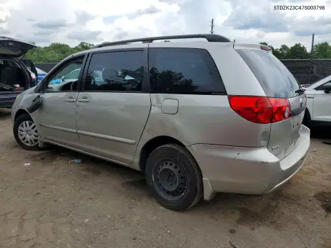 5TDZK23C47S003798 — 2007 Toyota Sienna, фото 2 с аукциона Copart 15.10.2026, Повреждения со всех сторон