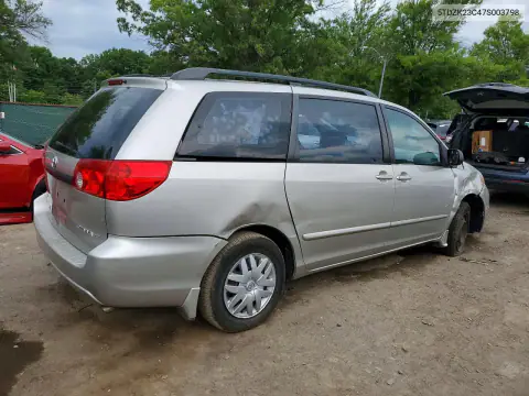 5TDZK23C47S003798 — 2007 Toyota Sienna, фото 3 с аукциона Copart 15.10.2026, Повреждения со всех сторон