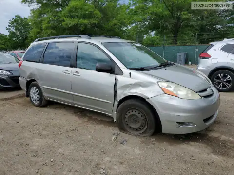 5TDZK23C47S003798 — 2007 Toyota Sienna, фото 4 с аукциона Copart 15.10.2026, Повреждения со всех сторон