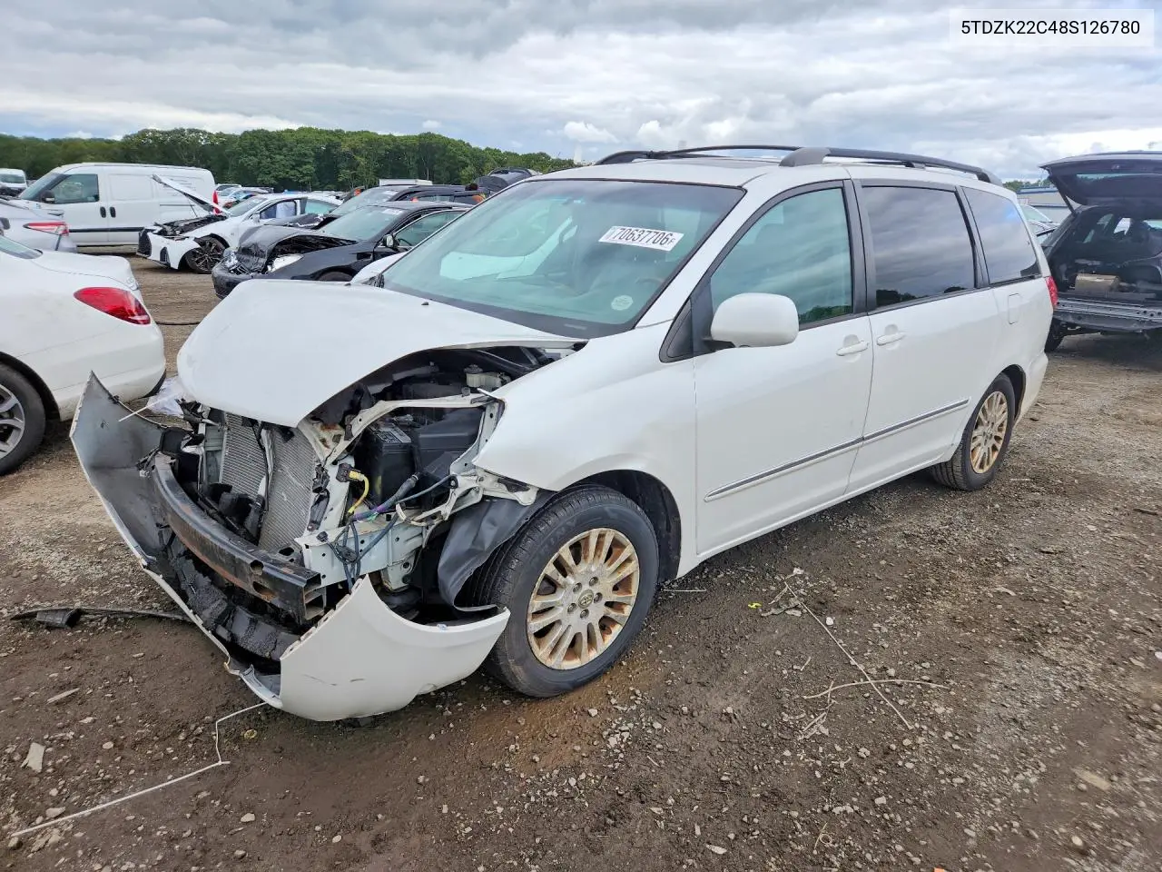2008 Toyota Sienna Xle Limited VIN 5TDZK22C48S126780 фото 1