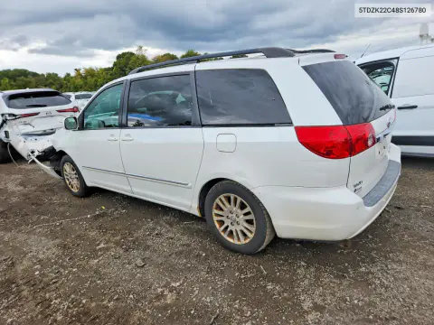 2008 Toyota Sienna Xle Limited VIN 5TDZK22C48S126780 фото 2