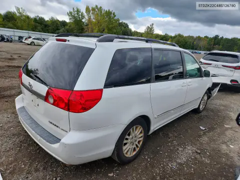 2008 Toyota Sienna Xle Limited VIN 5TDZK22C48S126780 фото 3