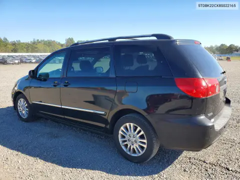 2008 Toyota Sienna Xle Limited VIN 5TDBK22CX8S022165 фото 2