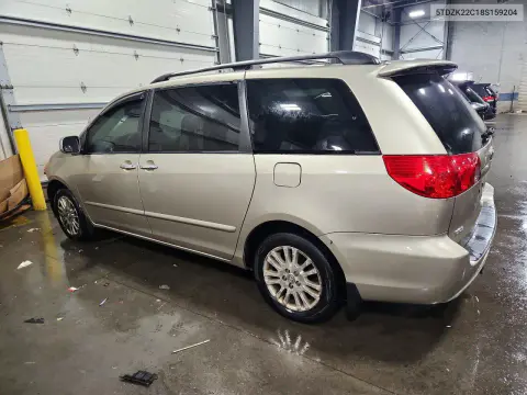 2008 Toyota Sienna Xle VIN 5TDZK22C18S159204 фото 2