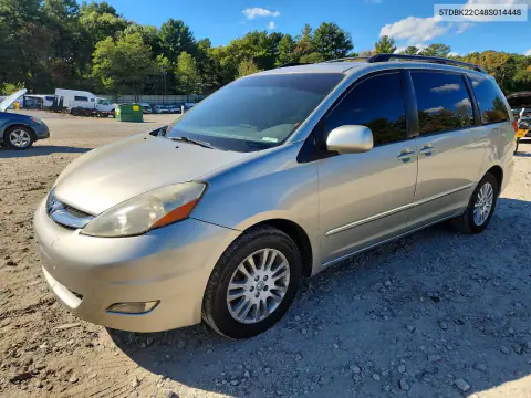5TDBK22C48S014448 — 2008 Toyota Sienna, Передняя часть, фото до ремонта
