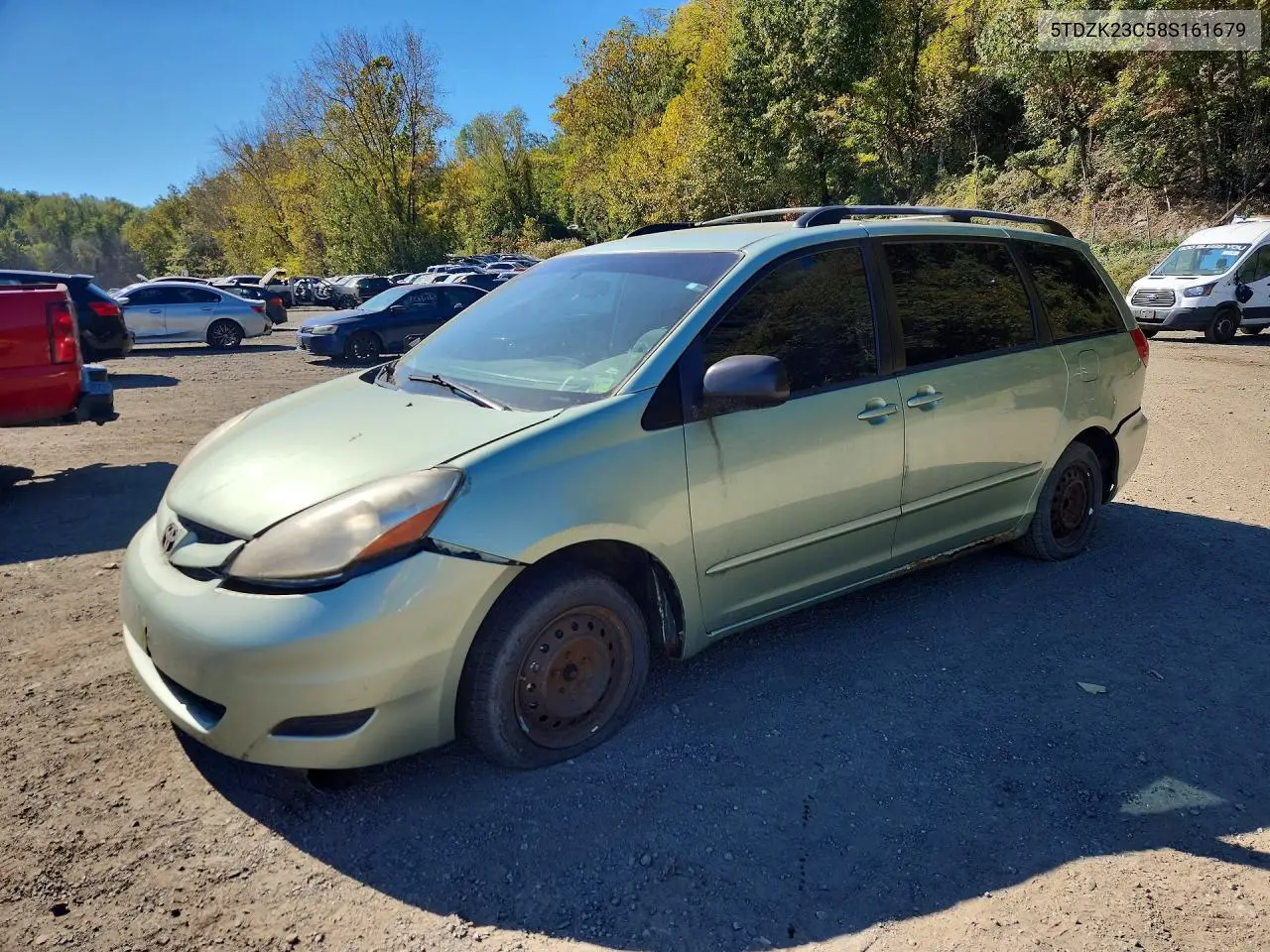 2008 Toyota Sienna Ce 7-Passenger VIN 5TDZK23C58S161679 фото 1